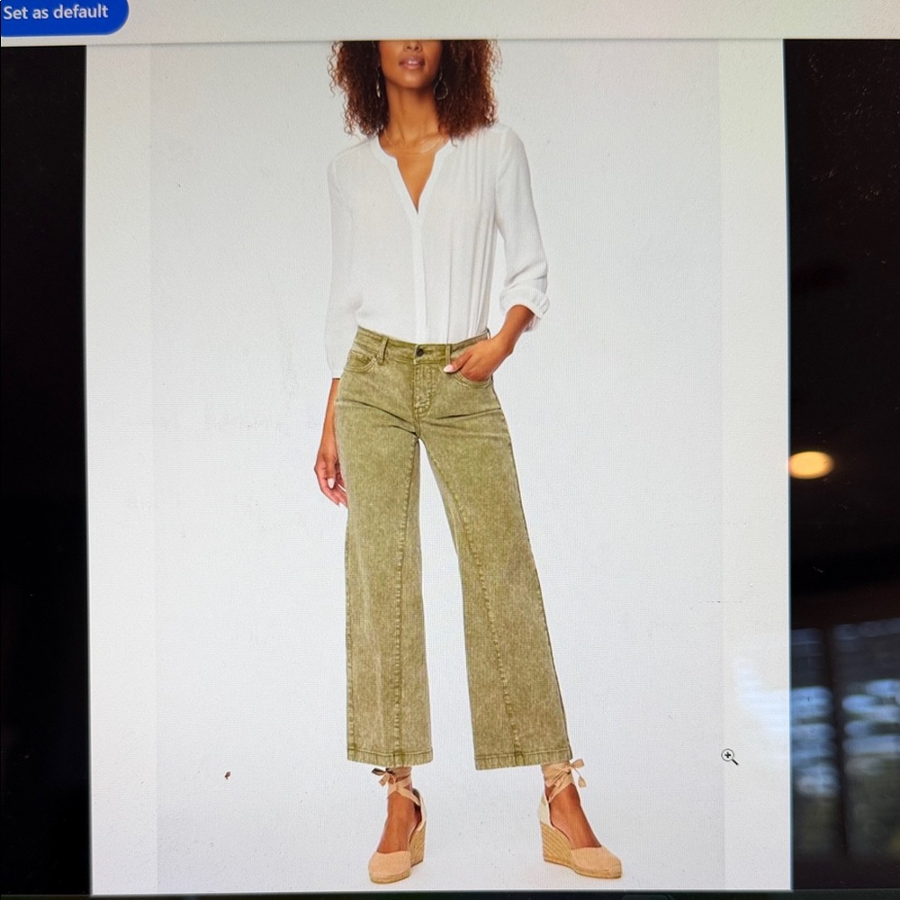 NYDJ Teresa Wide Leg Jean in Moss